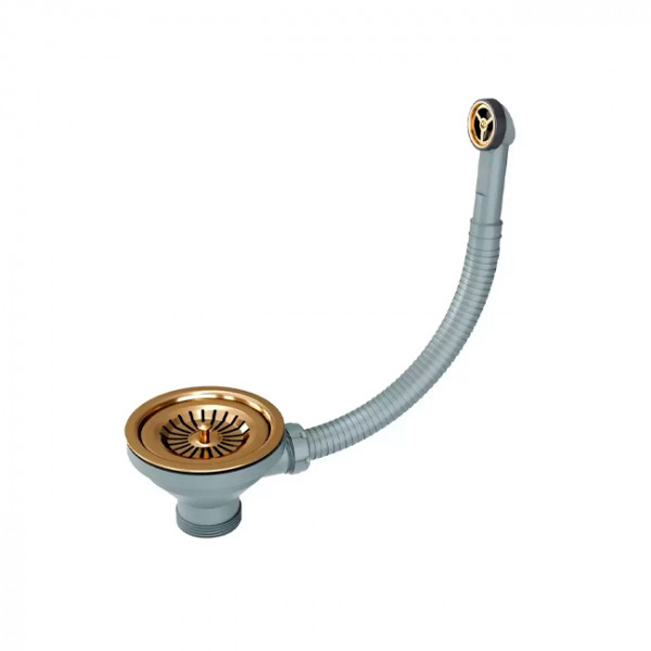 Слив с круглым переливом брашированное золото PM6022-BG Paulmark