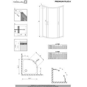 Душевая кабина Radaway Premium Plus A transpar 90x90x170 (30401-01-01N)