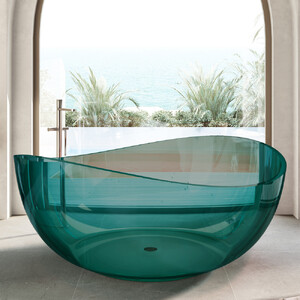 Прозрачная ванна ABBER Kristall AT9705Aquamarin 150х150