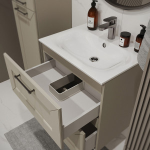 Тумба с раковиной подвесная 60см Terminus Victoria VIC10602900101O айвори