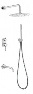 Душевая система скрытого монтажа с изливом Boheme Uno White Chrome 464-2-WCR