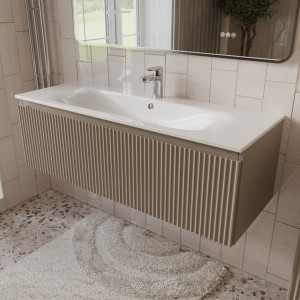 Тумба с раковиной подвесная 120см Terminus Sicilia SIC101201200501O капучино