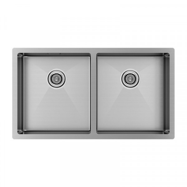 Кухонная мойка Paulmark GERBERG 78/2 UNI PM237844-BS брашированная нержавеющая сталь 78х44 см