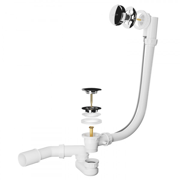 Сифон для ванны Roxen R70A-CH полуавтомат хром