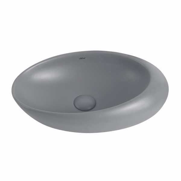 Раковина накладная ABBER Bequem AC2107MG серая матовая 49х31