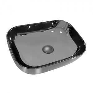 Раковина накладная ABBER Rechteck AC2200GS серебро 46х32,5