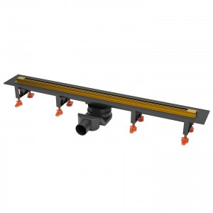 Душевой трап Roxen Razor Gold 910100GB подрезной 30-80 см золото матовое