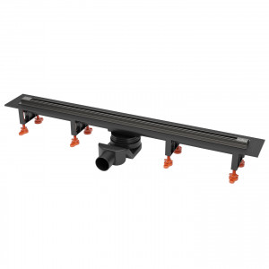 Душевой трап Roxen Razor Gun Metal 910100GM подрезной 30-80 см оружейная сталь