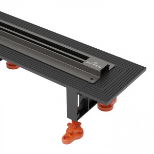 Душевой трап Roxen Razor Gun Metal 910100GM подрезной 30-80 см оружейная сталь