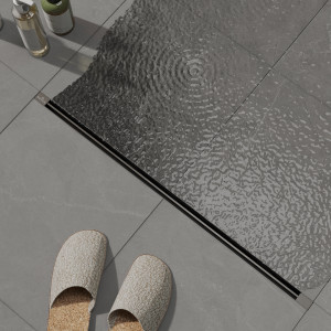 Душевой трап Roxen Razor Gun Metal 910100GM подрезной 30-80 см оружейная сталь