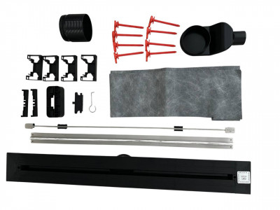 Душевой трап Roxen Razor Gun Metal 910100GM подрезной 30-80 см оружейная сталь