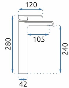 Смеситель для умывальника Rea Hass Chrome B6207