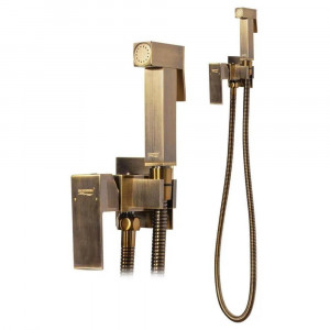 Гигиенический душ со смесителем встраиваемый Grocenberg GB002BR бронза