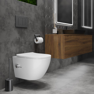 Подвесной унитаз Roxen Antares Bidet Tornado 530185-01XT Rimless Soft Close с функцией биде