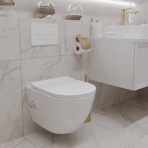 Подвесной унитаз Roxen Antares Bidet Tornado 530185-01XT Rimless Soft Close с функцией биде