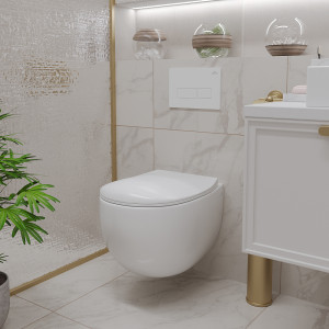 Подвесной унитаз Roxen EGG 530170-01 Rimless Soft Close