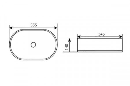 Умывальник Roxen Hope 570095 55,5х34,5 см