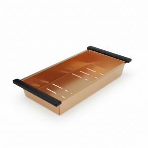 Кухонная мойка Roxen Simple 50х48 PVD бронза (текстурное покрытие) 560220-50BR-V с коландером и дозатором