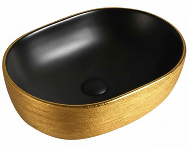 Умывальник Roxen Sandra 570195-BGB 48,5х35 черный-золото