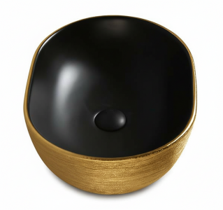 Умывальник Roxen Sandra 570195-BGB 48,5х35 черный-золото