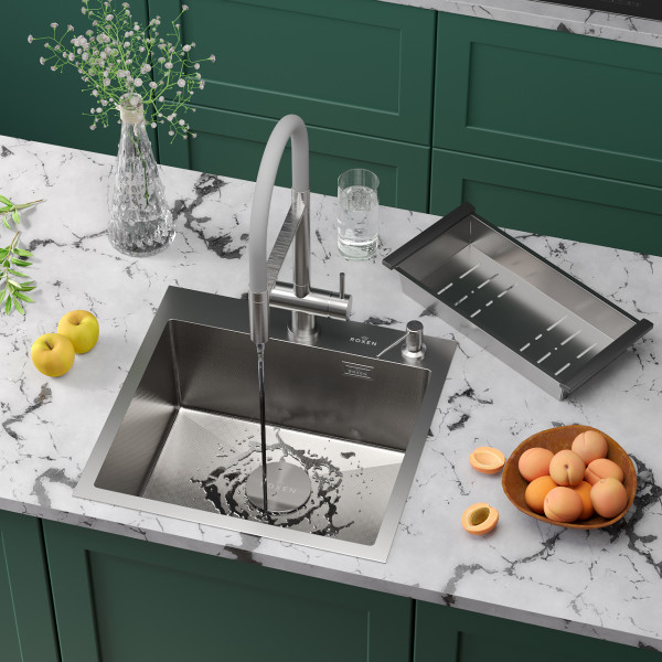 Кухонная мойка Roxen Simple 50х48 зернистый сатин 560220-50-GR
