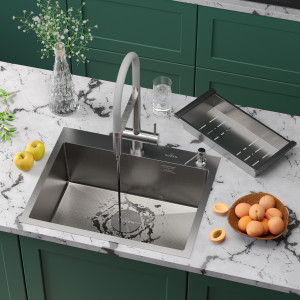 Кухонная мойка Roxen Simple 60х48 зернистый сатин 560220-60-GR