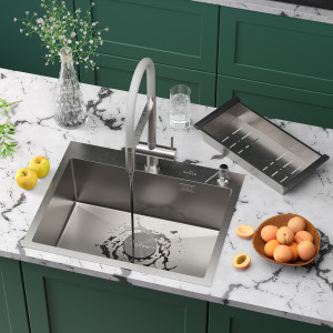 Кухонная мойка Roxen Simple 60х48 сатин (текстурное покрытие) 560220-60-V