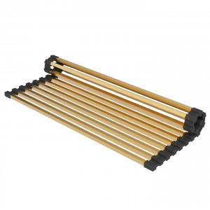 Кухонная мойка Roxen Uno 54х44 Gold (текстурное покрытие) 560210-54-GS с ролл-матом, смесителем и дозатором 560154