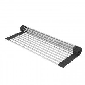 Кухонная мойка Roxen Uno 54 PVD 560210-54B (графит) под столешницу 54x44 см с ролл-матом, смесителем и дозатором 560116