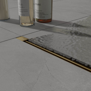 Душевой трап двусторонний Roxen Slim Gold 91060-60GB 60 см матовое золото