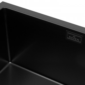 Кухонная мойка Roxen Uno 54х44 PVD оружейная сталь (текстурное покрытие) 560210-54B-GR с ролл-матом и дозатором