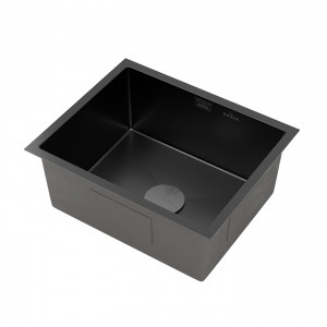 Кухонная мойка Roxen Uno 54х44 PVD оружейная сталь (текстурное покрытие) 560210-54B-GR с ролл-матом и дозатором