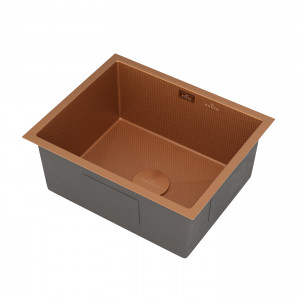 Кухонная мойка Roxen Uno 54х44 Bronze (текстурное покрытие) 560210-54-BRS с ролл-матом и дозатором
