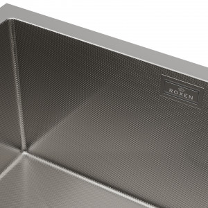 Кухонная мойка Roxen Uno 54х44 зернистый сатин (текстурное покрытие) 560220-54-GR с ролл-матом и дозатором