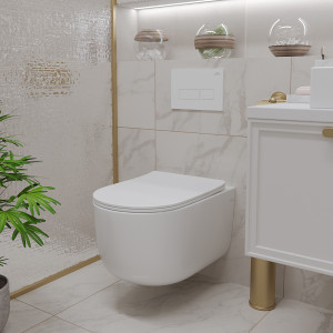 Подвесной унитаз Roxen Vortex Tornado 530160-01 Rimless Soft Close