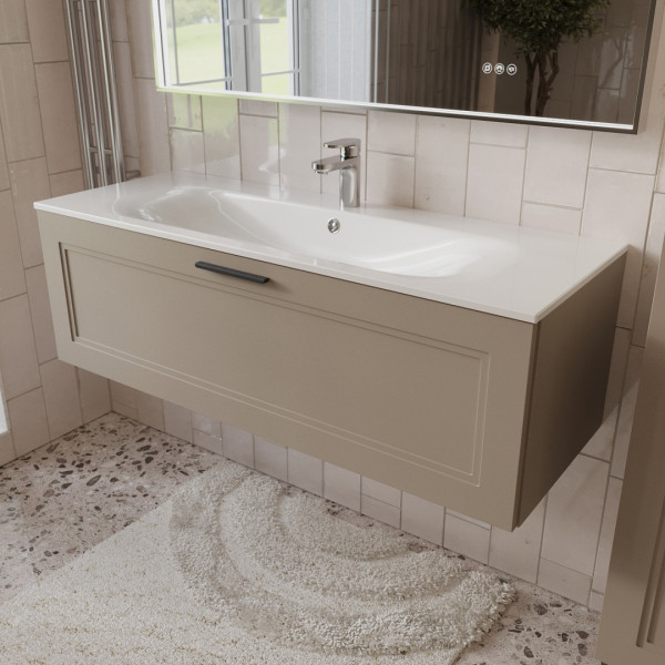 Тумба с раковиной подвесная 120см Terminus Classik CLA101201200501O капучино