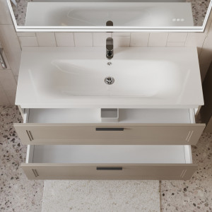 Тумба с раковиной подвесная 120см Terminus Classik CLA101202200501O капучино