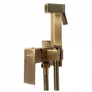 Гигиенический душ со смесителем встраиваемый Hansberge H3077BR бронза