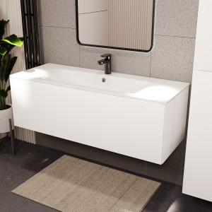 Тумба с раковиной подвесная 120см Terminus Aurora AUR101201900301O белый