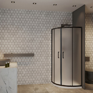 Душевой уголок Roxen Santi 55020-90BC 90х90 черный