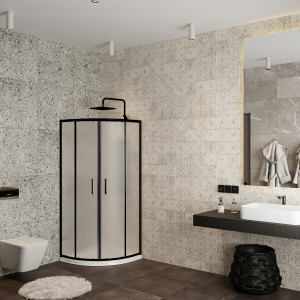 Душевой уголок Roxen Santi 55020-90BC 90х90 черный