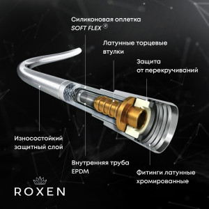 Смеситель встраиваемый Roxen Santi 500940-B с гигиеническим душем черный