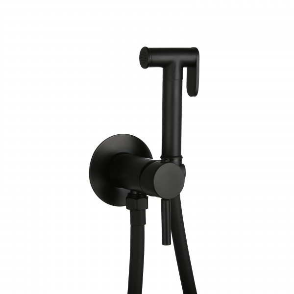 Смеситель встраиваемый Roxen Santi 500940-B с гигиеническим душем черный
