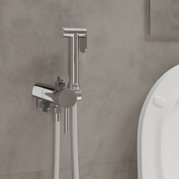 Смеситель встраиваемый Roxen Santi 500940-CH с гигиеническим душем хром