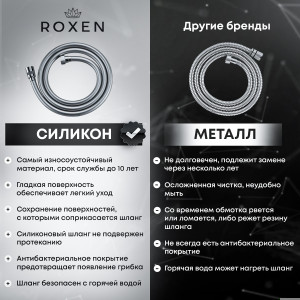 Смеситель встраиваемый Roxen Santi 500940-GM с гигиеническим душем оружейная сталь