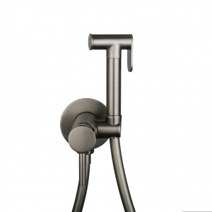 Смеситель встраиваемый Roxen Santi 500940-GM с гигиеническим душем оружейная сталь