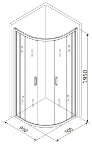 Душевой уголок Roxen Santi 55020-90 90х90 хром