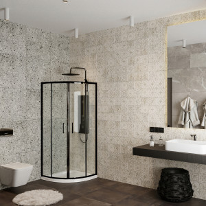 Душевой уголок Roxen Santi 55020-90B 90х90 черный