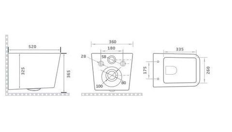 Унитаз подвесной безободковый Gid Tr2144Bm