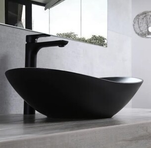Накладной умывальник Rea Royal 60 Black matt U0442 61,5х37